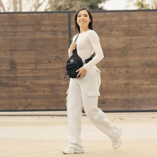 WOLFpak 4L Mini Tactical Sling Bag (Alpha Black) – Compact Crossbody Backpack for Gym, Travel & EDC – Tactical Shoulder Bag with Multiple Pockets – Lightweight, Durable Sling Pack for Men & Women