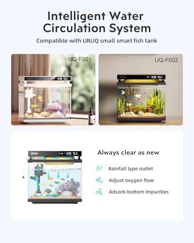 Image of URUQ Aquarium Replacement Water Pump 2.0: Aquarium Accessories Small Ultra Silent Water Pump, ONLY Compatible with 2 Gal URUQ Beta Fish Aquariums White (ASIN: B0G5NKY6X5, B0G8JGQCNW)