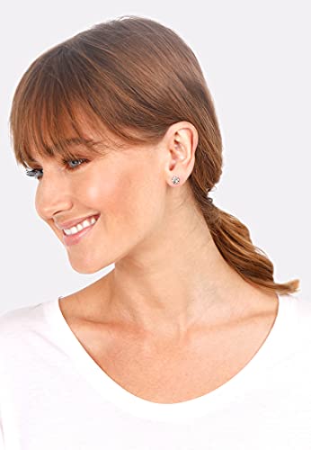 Elli Orecchini A Perno Da Donna In Argento 925, Placcato Oro Rosa Con Cristalli Swarovski - 6