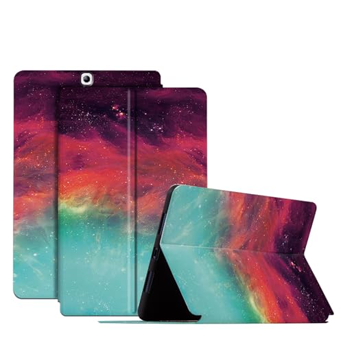 DayQiQiPu Caso per Samsung Galaxy Tab S2 9.7 Pollici Ultrasottile con Motivo della Serie Star River pelle PU Flip Custodia Protettiva con Auto