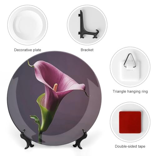 Plato Decorativo de Porcelana Bone China Lirio Morado 6 pulg miniatura 3