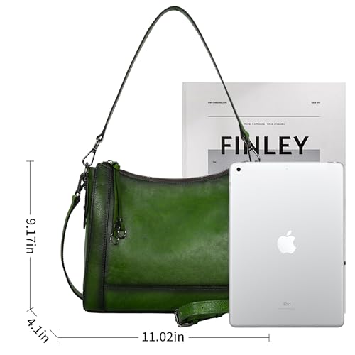 Image of Iswee Leather Crossbody Bags for Women Shoulder Purse Medium Hobo Genuine Leather Satchel Purses and Handbags