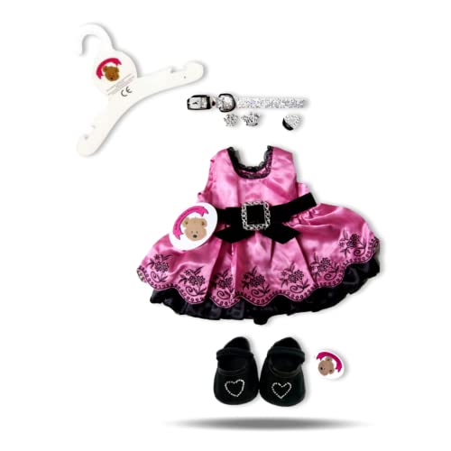 Build Your Bears Wardrobe Ropa de oso de peluche con hebilla de Halloween + bolsa de araña para construir un oso (rosa) Cover