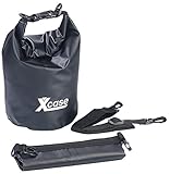 Xcase Wasserdichter Beutel: Wasserdichter Packsack, strapazierfähige Industrie-Plane, 5 l, schwarz (Packsäcke aus LKW-Plane)