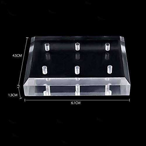 Soporte acrílico para 6 piezas de mechas de manicura miniatura 5