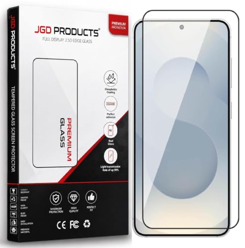 Image of JGD PRODUCTS 100% Fingerprint Unlock Military-Grade Gorilla Tempered Glass for Samsung Galaxy S25 Edge 5G with Edge to Edge Coverage - Case Friendly, Anti-scratch and Bubble free With installation kit