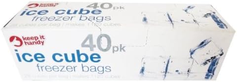 40pk Ice Cube Freezer Bags 1120 Cubes Maker Freezer Fast Postage..