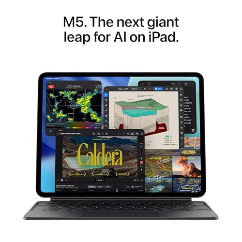 Image of Apple iPad Pro 11-inch (M5): Ultra Retina XDR display, 256GB, 12MP Front /Back Camera, Wi-Fi 7 with Apple N1 + 5G Cellular with C1X chip, Face ID - Space Black with AppleCare+ (2 Years)