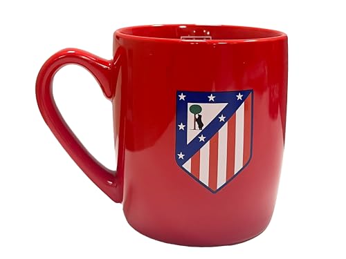 CyP Brands- Atlético de Madrid, Taza, Taza Cerámica, Menaje, Desayuno, Tazas Originales, Color Rojo, Producto Oficial