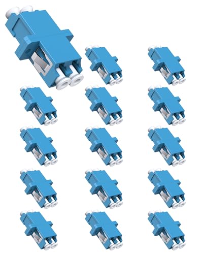Adaptateur LC vers LC duplex monomode SM OS2 pour réseau fibre optique lot de 15 pièces