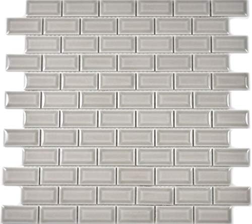 Mini Metro Subway MOS26-0204 - Azulejos de cerámica, color gris