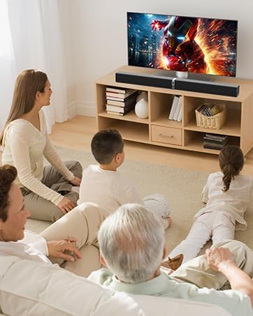 MZEIBO Sound Bar for Smart TV,80W Bluetooth Soundbar 2-in-1 Detachable TV Speaker with Bluetooth 5.0/ARC/Optical/AUX, Home Theater Surround Sound System for TVs - Image 6