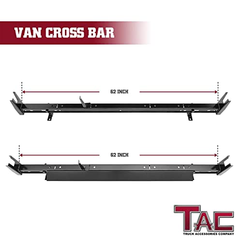Tac Universal 2 Bars Roof Ladder Rack 600 Lbs Capacity Utility Adjustable Cross Bar With Stopper For Van Without Rain Gutter Fit For Kayak Canoe Ladder Lumber Pipes Cargo Carrier Accessories #TOP5