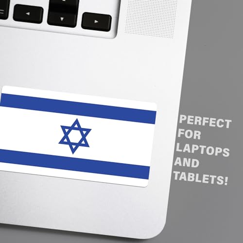 Image of World Country Flag Decal Stickers - Two Pack - for Cars Windows Bumpers Laptops Tablets Tumblers Cups Walls (Israel)