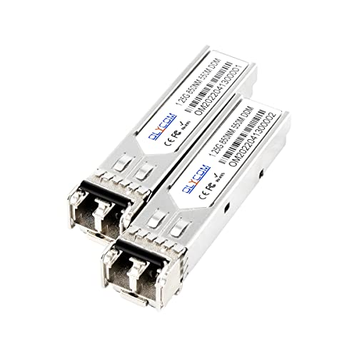Image of 1.25G SFP 1000Base-SX 850nm Industrial MMF Multimode up to 550m Duplex LC DDM for Outdoor Use (2Pack)