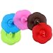 Zicome Set of 5 Silicone Cup Lids Mug Covers with Heart Shape Spoon Stirrer Holder for Cup Size within 4.1 inch/10.5cm