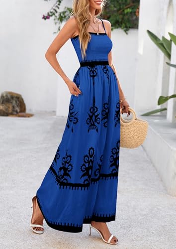 Image of PRETTYGARDEN Women's Summer Boho Maxi Dress Floral Sundresses