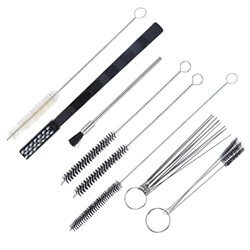 19PCs Airbrush Cleaning Kit, Hardware Accessory Hand Tool Set, Portable Airbrush Parts Spray Gun Cleaning Kits for Spray Tools