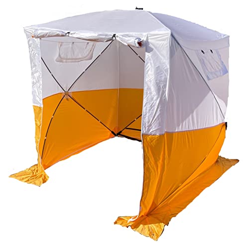 UHATEX Montagezelt, Baustellenzelt, Maß 1,80 x 1,80 x 1,90 m Wasserdicht...