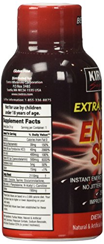 Kirkland Signature Extra Strength Energy Shot Berry, Pomeganate And Grape, 2 Oz, 48 Count #TOP3