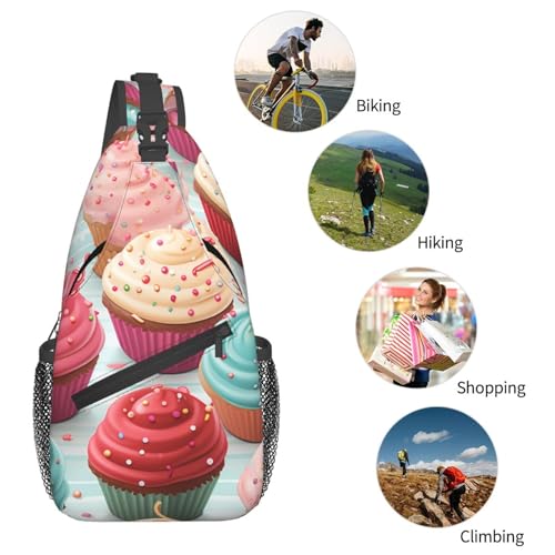 Mochila de pecho ajustable para senderismo unisex negra miniatura 6