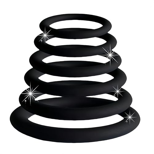 Newly 6Pcs Silicone Rings Sets Male Toys for Couples for Men for Games Erection Longer Harder Stronger Cock Enlargement Easy in Sweater Pocket T040607A5