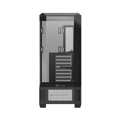 Image of Thermaltake View 600 TG; Full Tower; 420mm Radiator Support; 480mm GPU Clearance; Hidden Connector Support; Rotatable PCIe Slots; 220mm PSU Clearance; Black; CA-11H-00F1WN-00