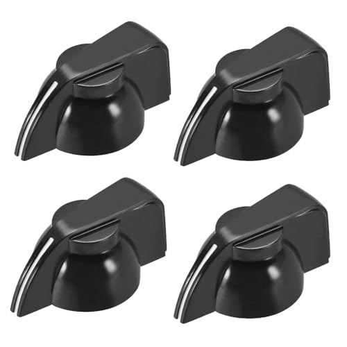 TopHomer 4PCS Aluminum Potentiometer Control Knob Volume Audio Electric Guitar Bass Screw Type Hole Dia:6.4mm/ 0.25