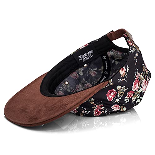 Blackskies Black Beauty Vol. Ii 5 Panel Cap | Men Women | Surf Skate Sun Hat Rose Black With Flowers Unisex Baseball #TOP2