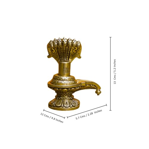 Image of SHANTI Brass Shivling for Home Puja, Shiva Lingam for Temple, Office Desk, Gift & Decor (SL2181)