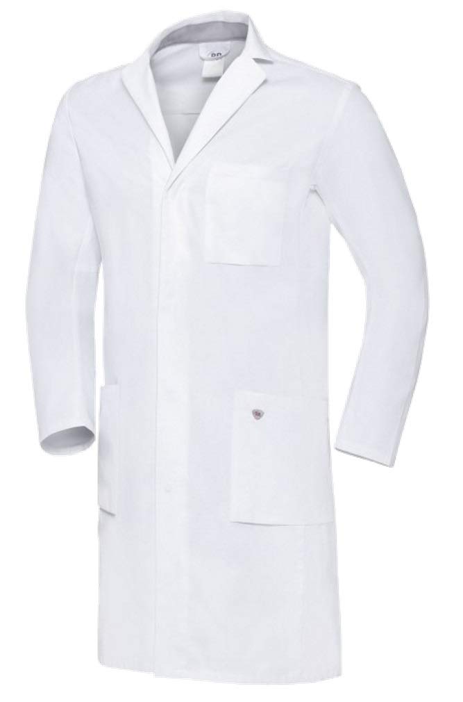 BP 1753-130-0021/38l, Men's doctor's coat, Long-sleeve, arm-lift system 205,00 g/m², Pure cotton, Color white, Size 38l