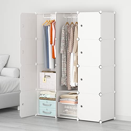 MAGINELS Portable Wardrobe Closets - 14"x18" Depth (12 Cubes) Cube