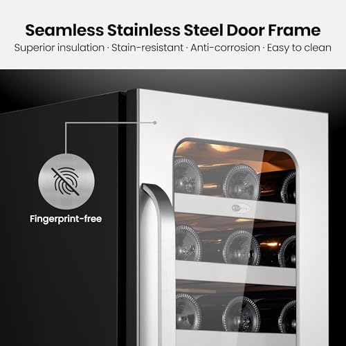 Image of Whynter 80 Can & 33 Bottle Wine and Beverage Refrigerator, 30 Inch Wine Cooler Refrigerator Glass Door, 40-65F Digital Temperature Control, Built-in or Freestanding for Home Bar Kitchen Office