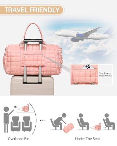 Sac de voyage et sport matelassé avec compartiment à chaussures pour week-end