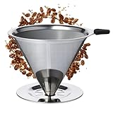 Coador filtro de café premium reutilizável inox 304 tamanho 101 pour o