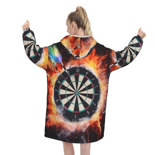 Pull-over couverture à capuche fléchettes pour soirée canapé - 6