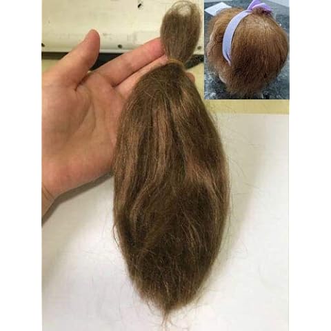 Mohair for Reborn Dolls Brown Mohair Realistic Lifelike Reborn Doll DIY Accessories 10g 20cm for One Reborn Baby Toddler Doll Hair Rooted (Mohair Straight Dark Brown) Cover