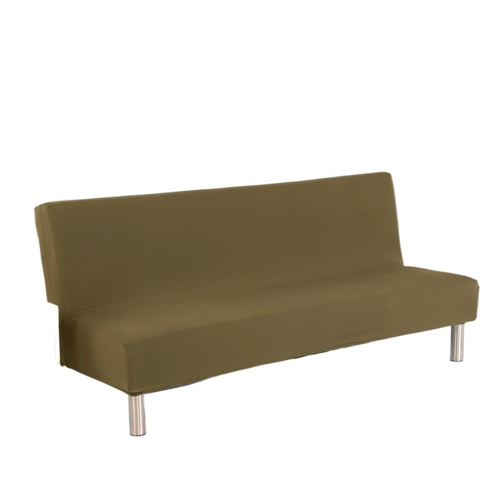GCYEIDMA Armless Sofa Slipcover Solid Color Folding Sofa Bed Covers Spandex Stretch Elastic Material Double Seat Slipcovers For Living Room(Color 16,S (160-180cm))