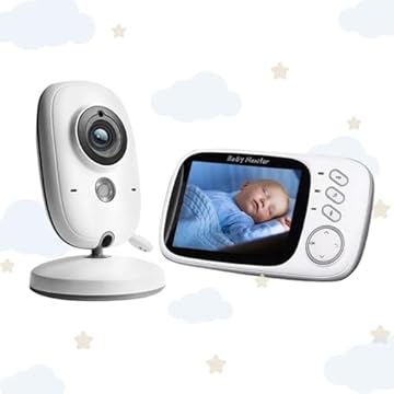 Babá Eletrônica com Câmera, Visão Noturna, Áudio Bidirecional, Detecção de Som, Canção de Ninar