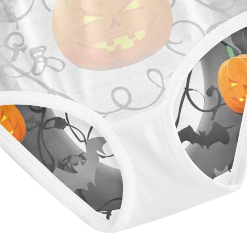Girls Underwear, Halloween Lanterns Toddler Girl Panties, Girls' Cotton Brief Underwear, 2T–8 Years4