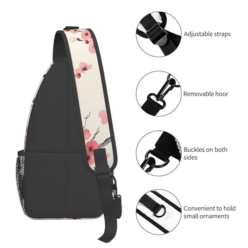 Bolso cruzado para pecho estilo Sling negro miniatura 5