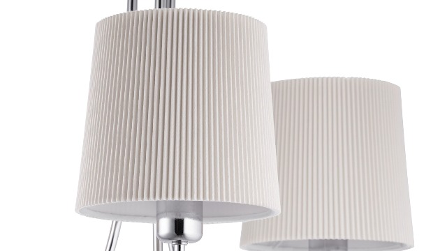 Relaxdays Vintage Deckenlampe – 3-flammig, Stoffschirme, Grau, 35x40,5x35,5 Cm, E14 Fassung
