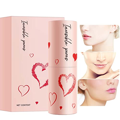 U-Shinein Face Primer Stick, Invisible Pore Shrink Foundation Stick for Dry or Oily Skin, Shrink Pore Face Primer Stick, Make Up Primer Cover Pores Silky Face Primer, 8g