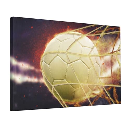 Toile murale moderne but de football Ousika 45,7x30,5 cm pour déco de chambre