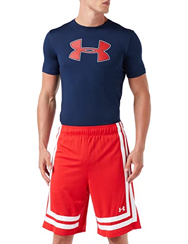 Under Armour UA Baseline 10In Short 18 Corto de Baloncesto, Hombre, Rojo, MD