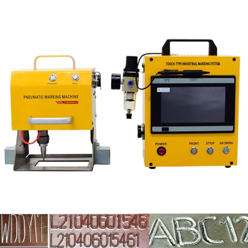 Image of US Stock 100W Portable Pneumatic Engraver Dot Peen Marking Machine 120X50mm(4.7X2inch) Engraving Area