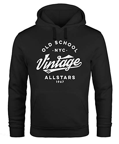 Neverless® Hoodie Herren College Style Schriftzug Oldschool Vintage...