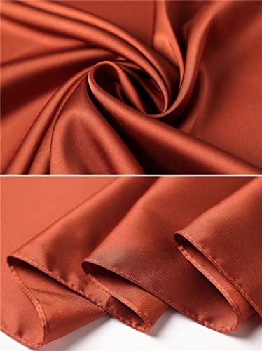 GUZOSJO Solid ColorSquare Silk Feeling Headscarf Neckerchief,Bandana Handbag Hair Scarf Bracelet Gift For Women/Girls3