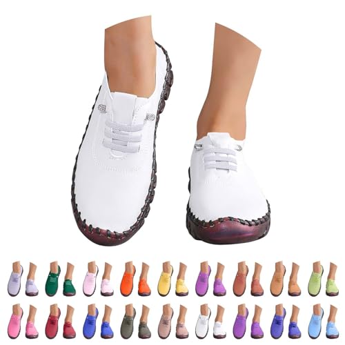 Imagen de Zapatillas Deportivas Mujer Negras Comodas Pretty Zapatos Deportivos Slip on Ligeros Clasico Moda Sneakers con Cordones Entretiempo Antideslizante Mocasines Barefoot Casual para Correr Atlético