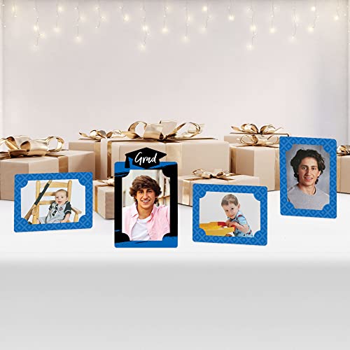 Big Dot Of Happiness Blue Graduation Party Centerpieces - 4X6 Picture Display - Paper Photo Frames - Set Of 12 #TOP5